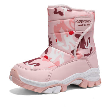 Kids Snow Boots Girls Boys Fur Lined Winter Shoes