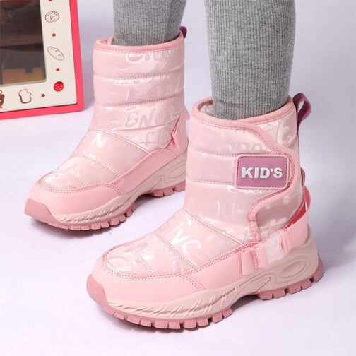 Kids Snow Boots Girls Boys Hight Top Winter Shoes