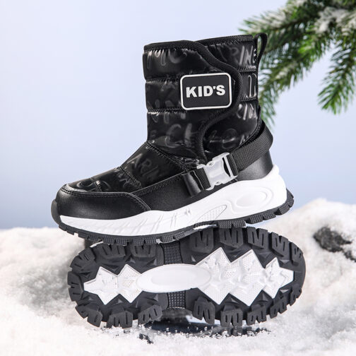 Kids Snow Boots Girls Boys Hight Top Winter Shoes