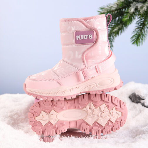 Kids Snow Boots Girls Boys Hight Top Winter Shoes