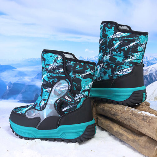 Kids Snow Boots Girls Boys Waterproof Winter Shoes