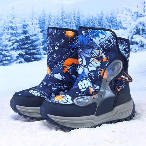 Kids Snow Boots Girls Boys Waterproof Winter Shoes