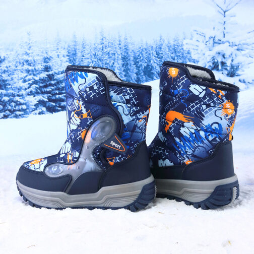 Kids Snow Boots Girls Boys Waterproof Winter Shoes