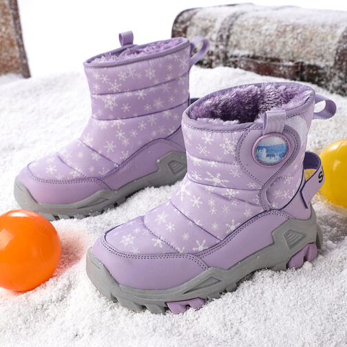 Kids Snow Boots Girls Fashion Winter Shoes