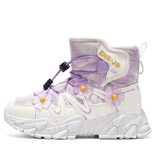 Kids Snow Boots Girls Mid-Top Winter Shoes