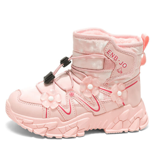 Kids Snow Boots Girls Mid-Top Winter Shoes